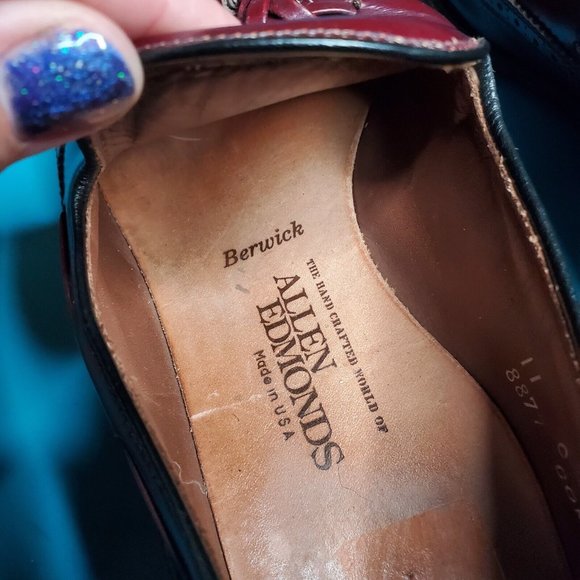 Allen Edmonds Shoes Allen Edmonds Berwick Burgundy Leather Wingtip